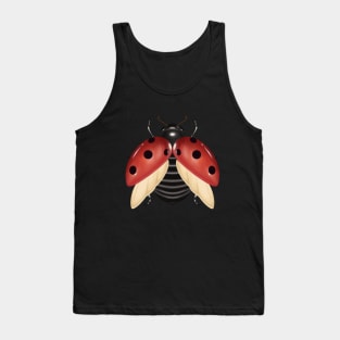 Red ladybug digital drawing Tank Top